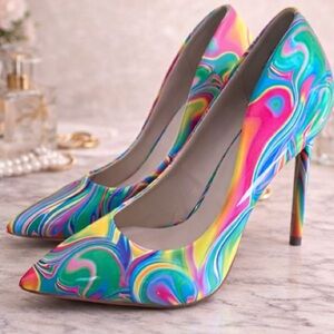 Multicolor Swirl Heels